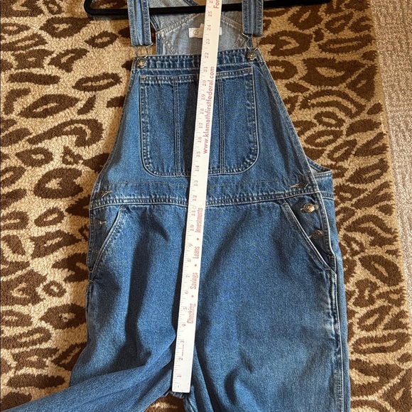 Cherokee Cropped Wide Leg Denim Coveralls Overalls Womens S Carpenter Country - Picture 12 of 16